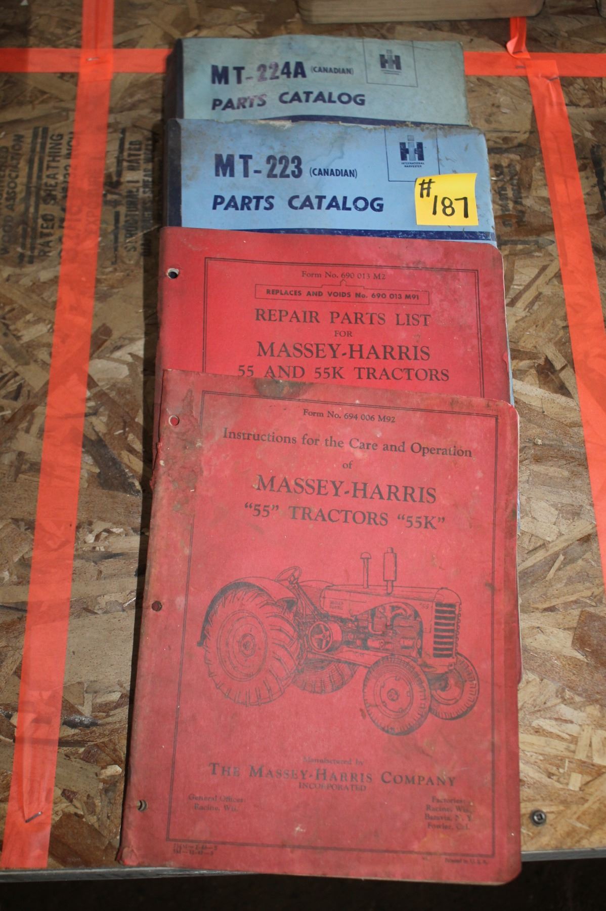 IHC & MASSEY HARRIS PARTS & REPAR CATALOG