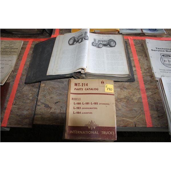 IHC; FORD REPAIR MANUAL; TRUCK PARTS CATALOG