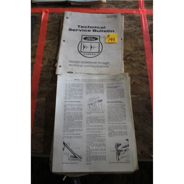 1982 FORD TECHNICAL SERVICE BULLETIN'S; REPAIR MANUAL