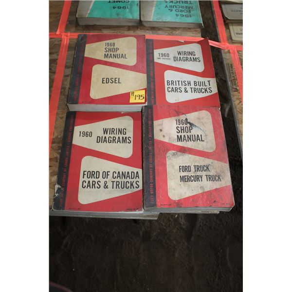 FORD/EDSEL 1960 SHOP & WIRING MANUALS
