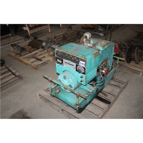 ONAN DIESEL 200 AMP SKID MOUNTED WELDER IN WORKING CONDITION