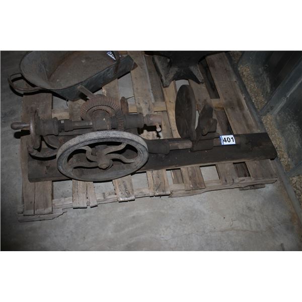 ANTIQUE WALL MOUNTED DRILL