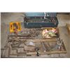 Image 1 : TOOL BOX C/W DRILL BIT SHARPENER; SAW RAKE; TOOTH PLIERS;