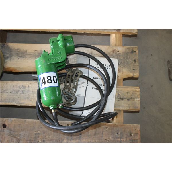 ANTIQUE JOHN DEERE AIR PUMP C/W OPERATING MANUAL