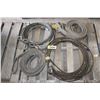 Image 1 : WIRE ROPE SLINGS;  3 APPROX. 25’ X  1/2" DIA; 1 APPROX. 60’ X 1/2' DIA; (2) TOW STRAPS