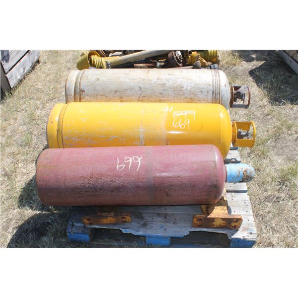 2 PROPANE BOTTLES; ACETYLENE BOTTLE
