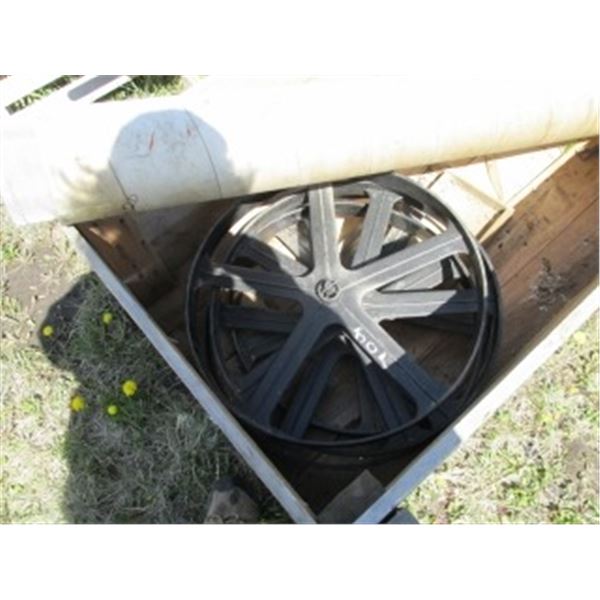 (4)-22" PULLEYS; 5' X 50" STAINLESS SCREEN (17 GUAGE)