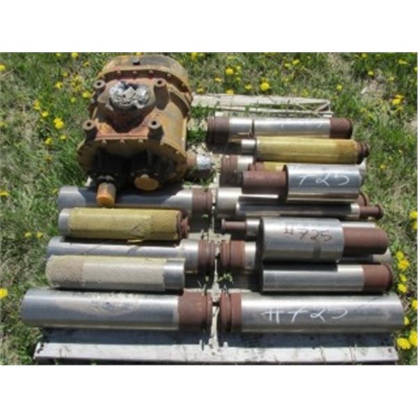 (8) 4.50" X 30"; (8) 3.50" X 14"; (3) 2" X 19"; (2) 5" X 9" STEEL SHAFTING; GD BLOWER.