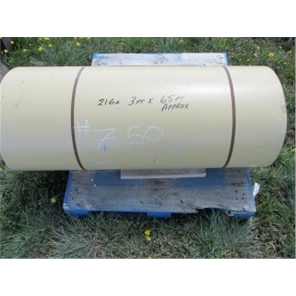 3' X APPROX 65' - 21 GAUGE ROLL OF SHEETING