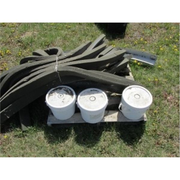 3 PAILS 500 EACH 5/16" X 3/4" BIN BOLTS; WASHERS; NUTS; 2 ROLLS WIRE