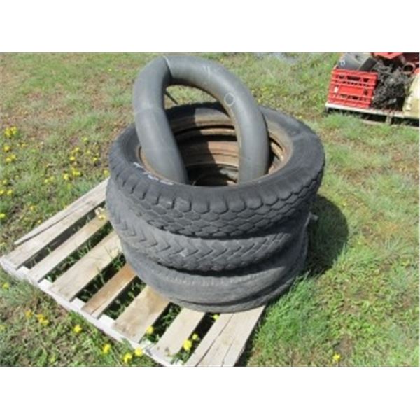 ANTIQUE TIRES AND RIMS; 30 X 5 C/W RIM; 30 X 3.50 NO RIM;