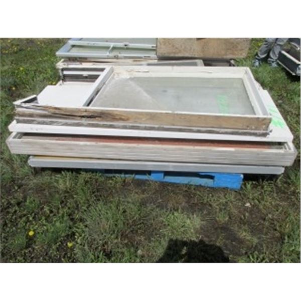 ASSORTED GLASS DOORS C/W WINDOW