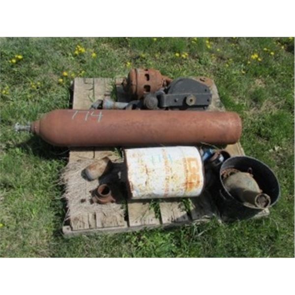 OXYGEN BOTTLE; ELECTRIC MOTOR; CABLE CLEVIS & SHEAVE; HIGH PRESSURE PIPE UNIONS