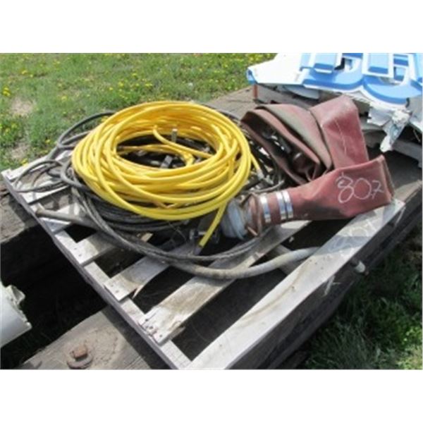 ASSORTED HOSE; 3/8" AIRLINE; STEEL CABLE