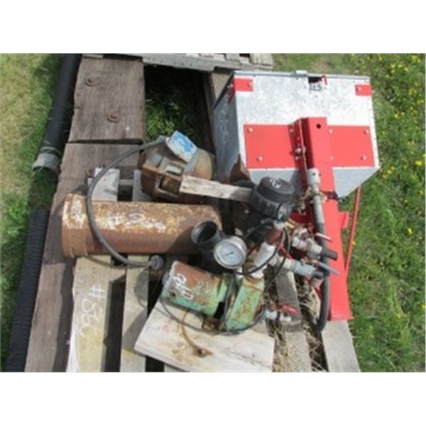 BROADCAST SEEDER "CYCLONE"; ELECTRIC MOTORS; HEAVY WALL PIPE- 1.25" X 23"