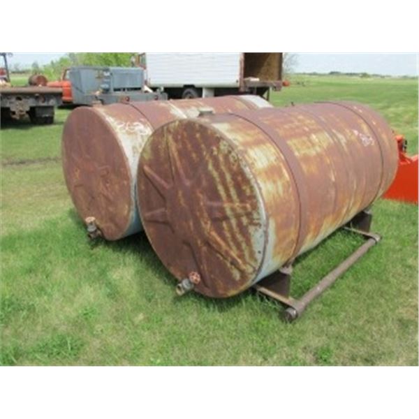 2-500 GALLON SKID MOUNTED FUEL TANKS