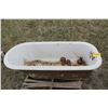Image 1 : CAST IRON BATHTUB C/W LEGS CAST IN 1914