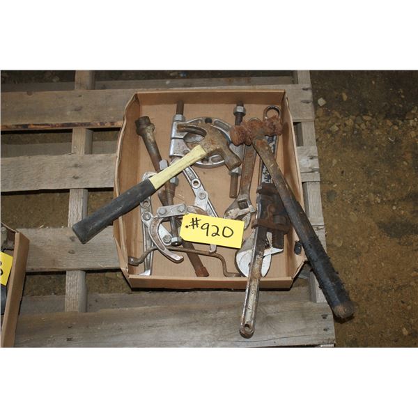 BOX OF MISC TOOLS & PARTS