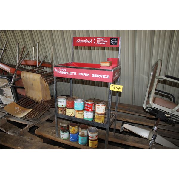 SHELL STAND C/W TOBACCO TINS