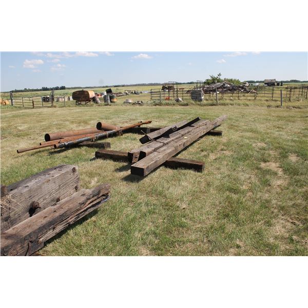 4 PILES OF TIMBERS