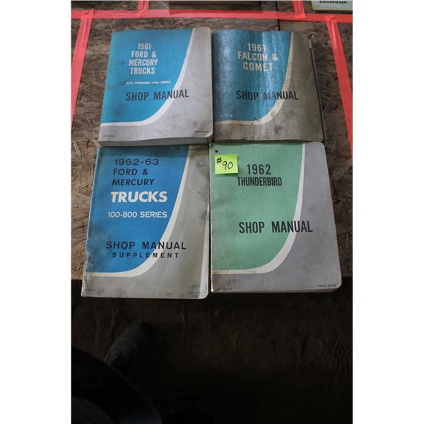 FORD 1961 MERCURY-FALCOLN-COMET-THUNDERBIRD-1962-63 MERCURY 100-800 SERIES TRUCK SHOP MANUAL