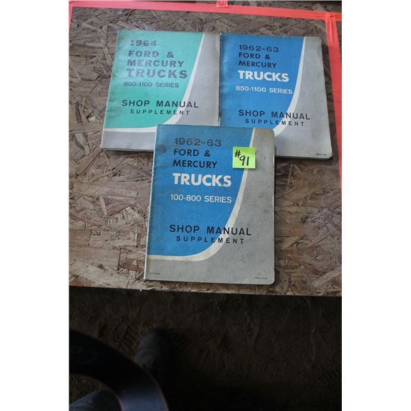 FORD 1964 MERCURY TRUCK, 1962-63 FORD MERCURY 100-800 SERIES, 1962-63 FORD MERCURY 850-1011 SERIES S