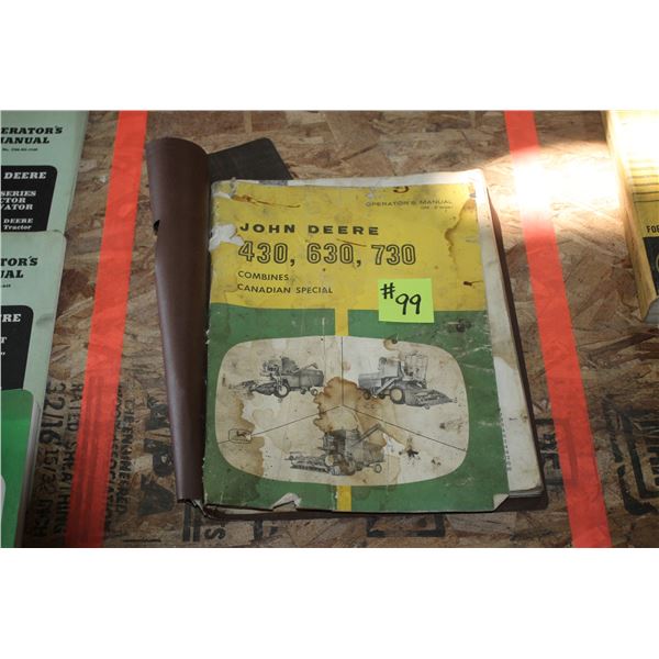 J.D. 430-630-730 COMBINE OPERATORS MANUAL