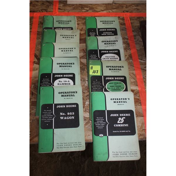 J.D. AND BRUNT CULTIVATOR, GRAIN BINDER, HAMMER MILL, WAGON, DISK TILLER, COMBINE BINDER OPERATORS M