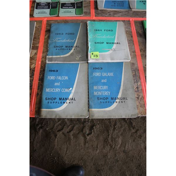 FORD 1963 THUNDERBIRD-FALCON-COMET-GALAXIE-MONTEREY SHOP MANUAL SUPPLEMENT, 1964 THUNDERBIRD SHOP MA