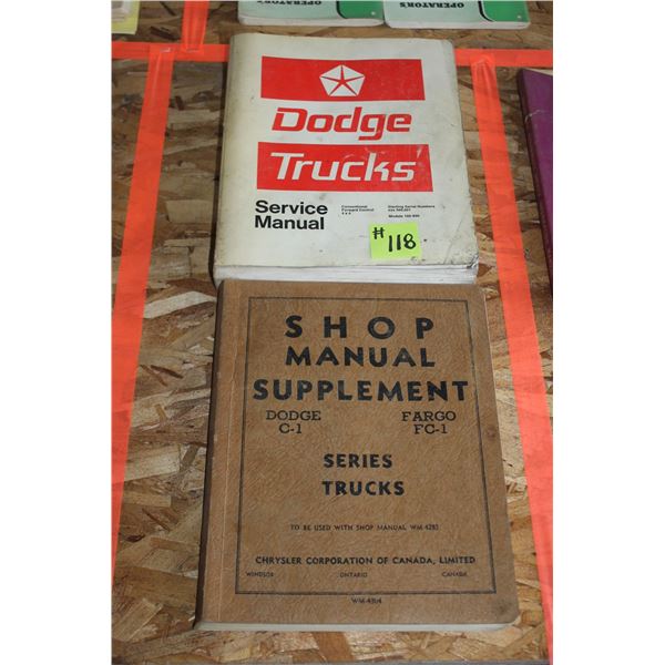 DODGE 100-800 SERVICE MANUAL, DODGE C-1, FARGO FC-1 SERIES MANUAL