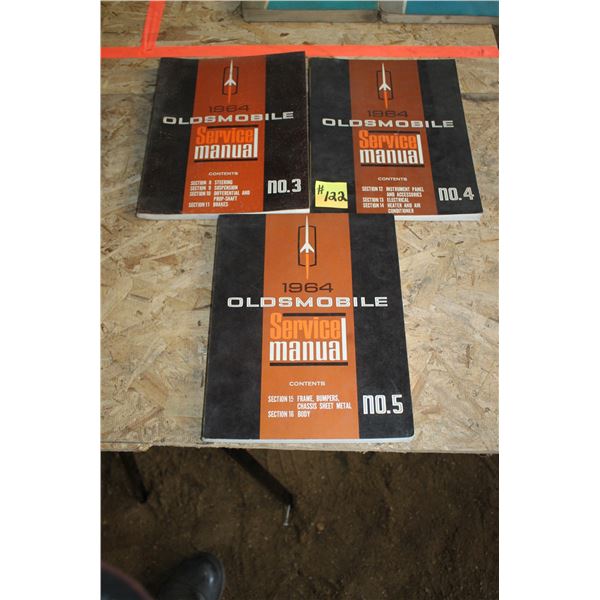 OLDSMOBILE 1964 SERVICE NO'S 3, 4,  5 MANUALS