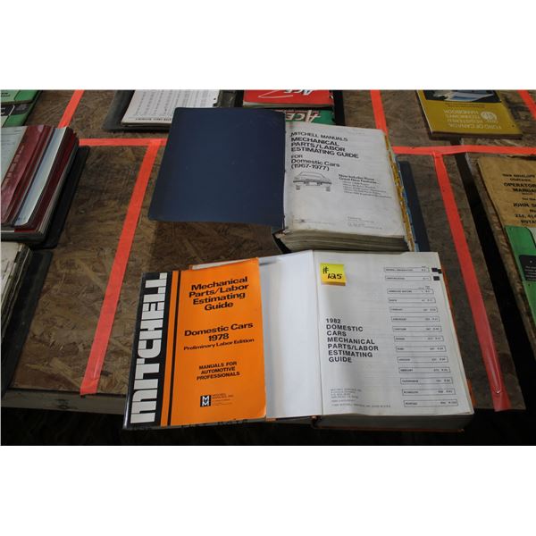 MITCHEL MANUALS FOR DOMESTIC CARS.  1967-1977-1978, 1982