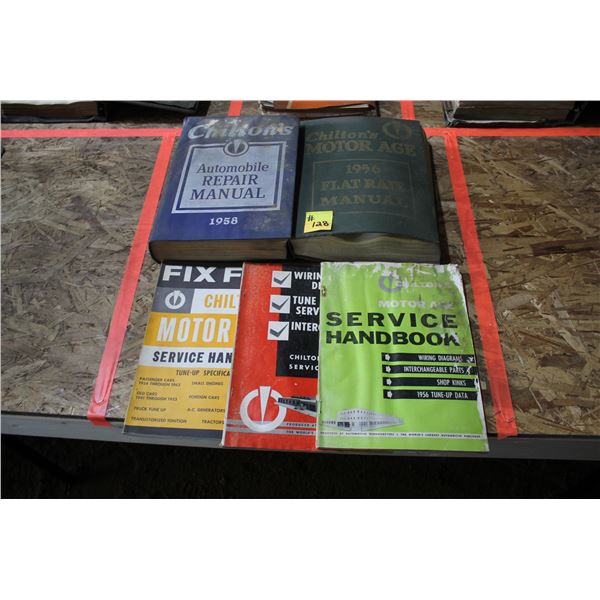 CHILTON'S 1956 FLAT RATE MANUAL, 1956 SERVICE HANDBOOK, 1958 REPAIR MANUAL