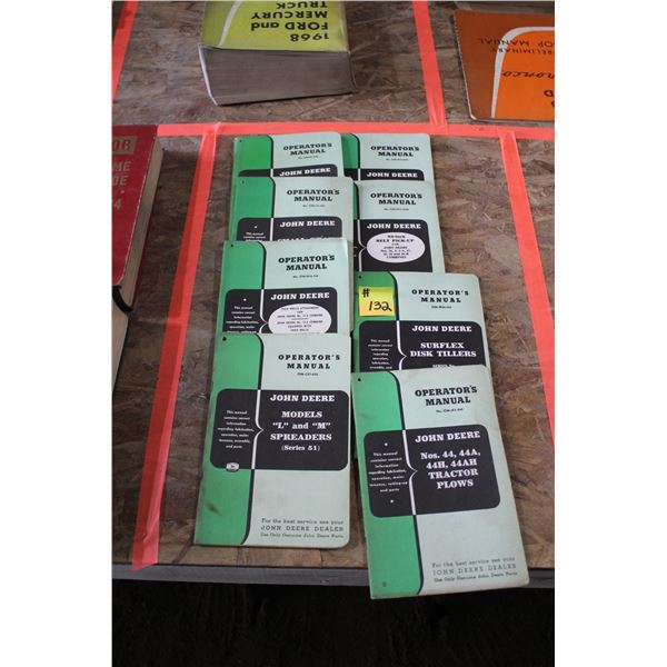 J.D. PICKUP BALER, SERIES 50 ELEVATOR, 12-A COMBINE, MODEL L & M SPREADERS SURFLES DISC TILLERS OPER