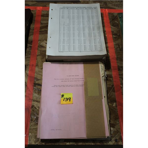 J.D. SERIES 600 PARTS BOOK, PARTS CATALOG.