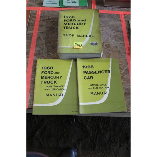 FORD 1968 TRUCK SHOP MANUAL, 1968 CAR AND TRUCK MAINTENANCE & LUBE MANUAL