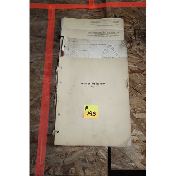 J.D. MODEL MT, 40 UTILITY, 40 TRACTOR PARTS CATALOG