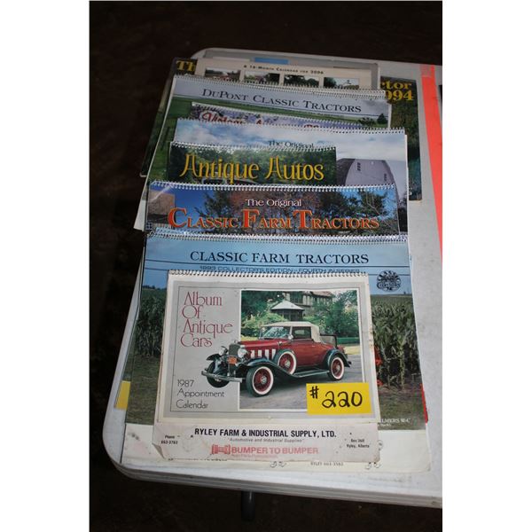 ASSORTED ANTIQUE TRACTOR CALENDARS
