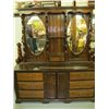 Image 1 : PINE MIRRORED DRESSER WITH HUTCH TOP, KING SIZE BED FRAME & A HIGH BOY CHEST OF DRAWERS