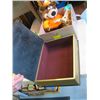 Image 2 : BOX WITH STUFFED A&W BEAR AND A TREASURE ISLAND STORAGE BOX