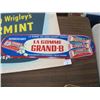 Image 2 : WRIGLEY'S GUM CARDBOARD SIGN & A LA GOMME GRAND B GUM METAL SIGN