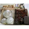Image 2 : 4 BOXES OF MISC. GLASS DISHES, VASES, TRAYS, BOWLS, ETC.