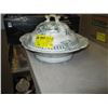 Image 2 : BOX OF MISC. BELLEEK CREAM & SUGAR, CHINA, CERAMIC LIDDED DISH, ETC.