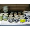 Image 1 : ASSORTMENT OF POTTERY GLASSES, DISHES, TEAPOT, ETC.