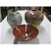 Image 1 : 2 POTTERY VASES & A BOWL