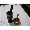 Image 1 : 2 WOODEN MORTAR & PESTLES