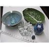 Image 1 : MISC. CERAMIC OWL CHIME, BOWL, PLATE, CANDLEHOLDER, ETC.