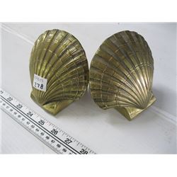 PAIR OF SHELL BOOKENDS