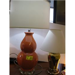 2 TABLE LAMPS & A SHADE