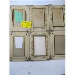 6 ART DECCO PICTURE FRAMES, A MEXICAN ORIGINAL ETCHING ARTIST PROOF, 2 SMALL WOOD PICTURE FRAMES